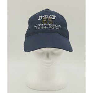 D-DAY 65th‎ Anniversary 1944-2009 Baseball Cap Hat Military Lidz Adjustable Blue